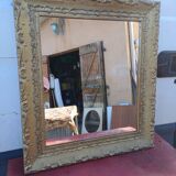 Mirror Wood and gilded Stuk