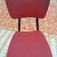 Lot de 4 chaises pieds compas noirs et rouges