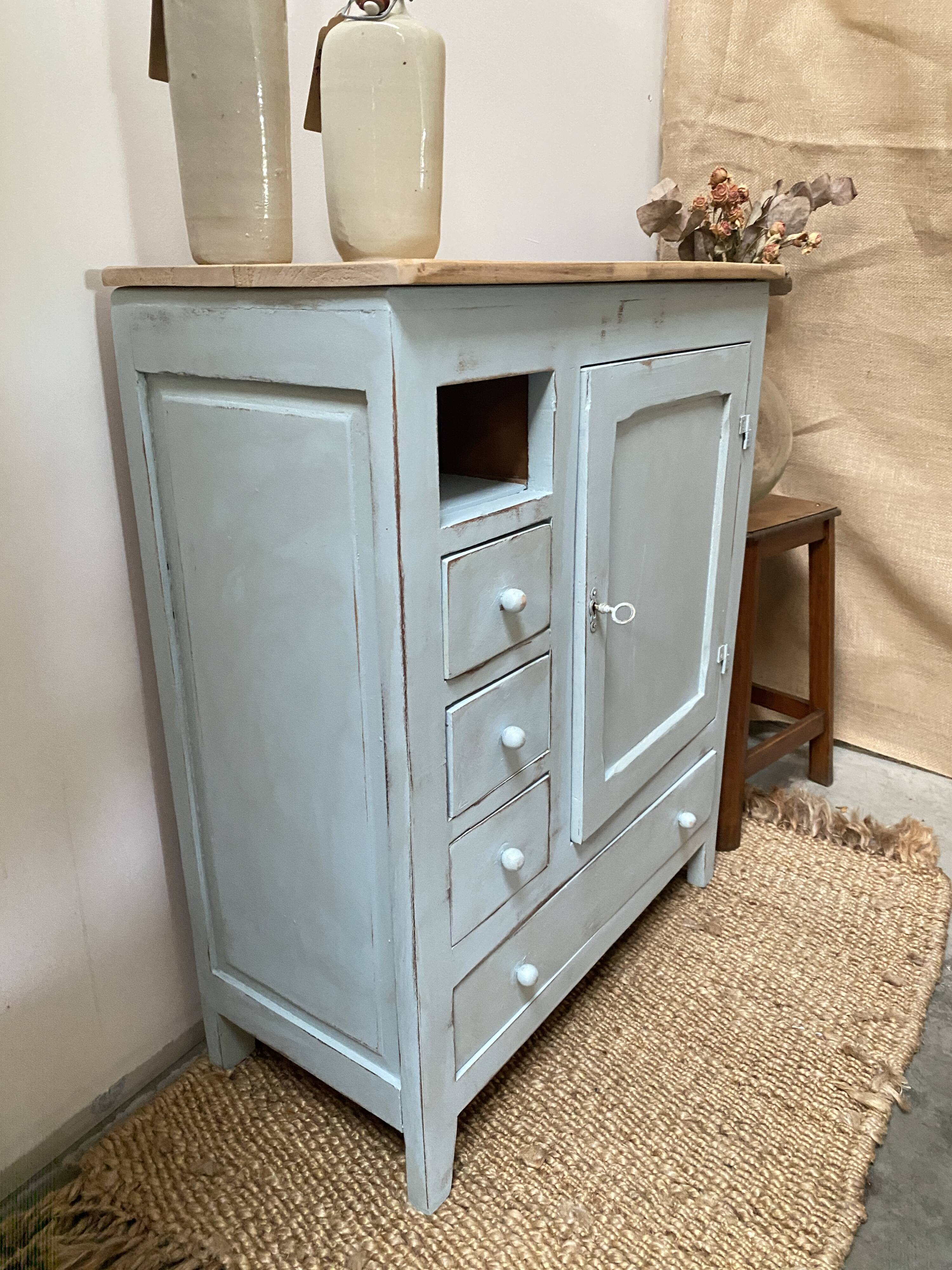 Small blue Parisian buffet