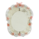 Italian mid-century wall mirror with a Murano glass frame and blossoms