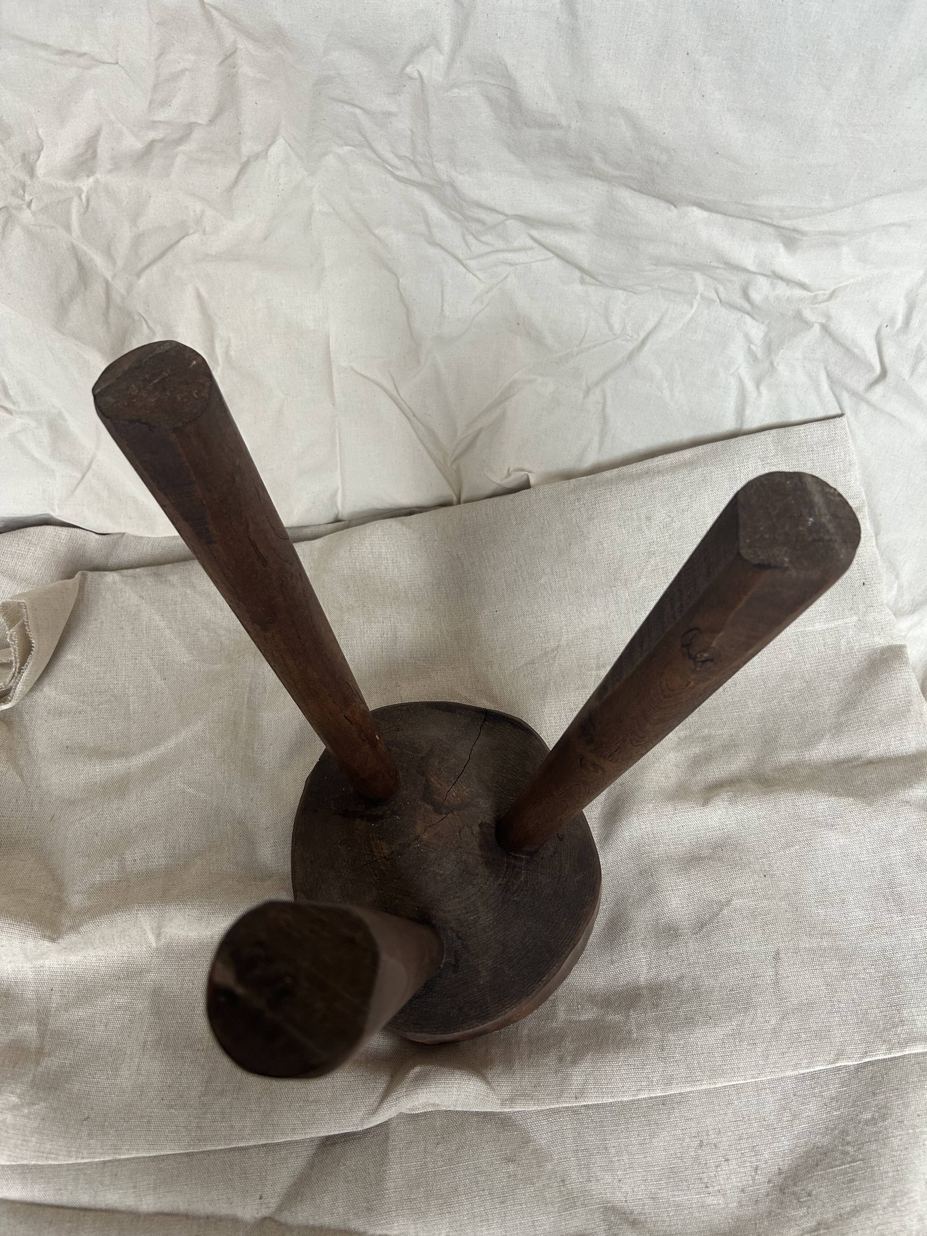 Brutalist tripod stool