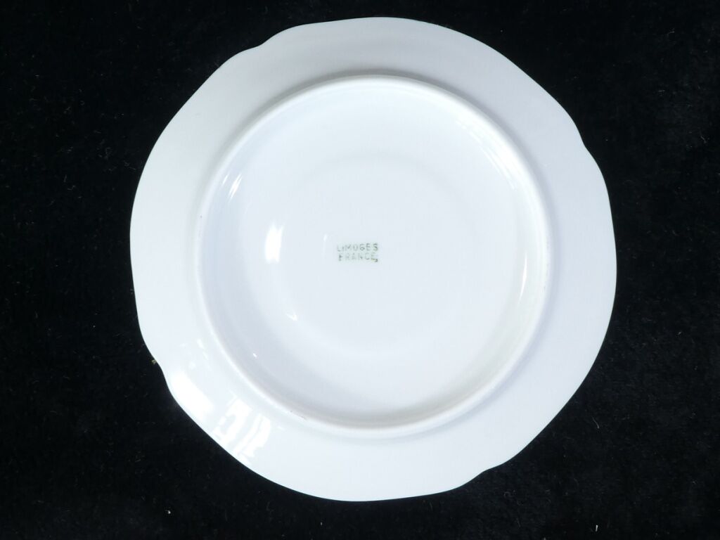 Coffee service in white and gold porcelain Limoges France