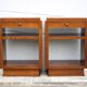 Pair of art deco nightstands, art deco wooden bedside tables, can end