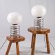 Paire de lampes ressort style Ingo Maurer, France, 1970s