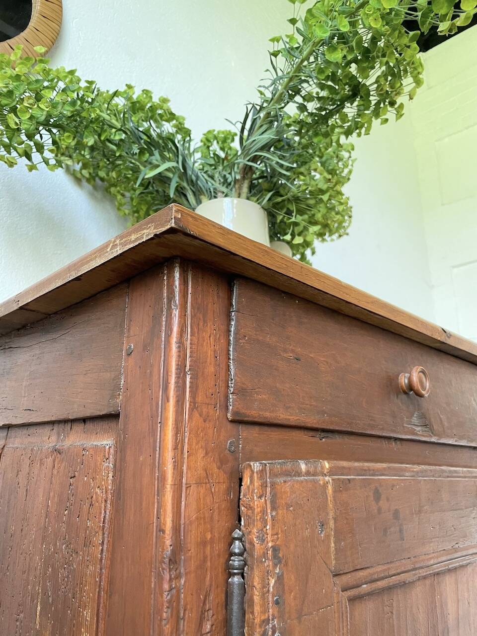 Jam cabinet, folk art furniture, oak, 19th century
