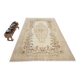 Tapis de sol anatolien Oushak beige sku 844