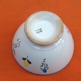 Old bowl " Cafés Brasila " Faience Digoin France Hand Painted