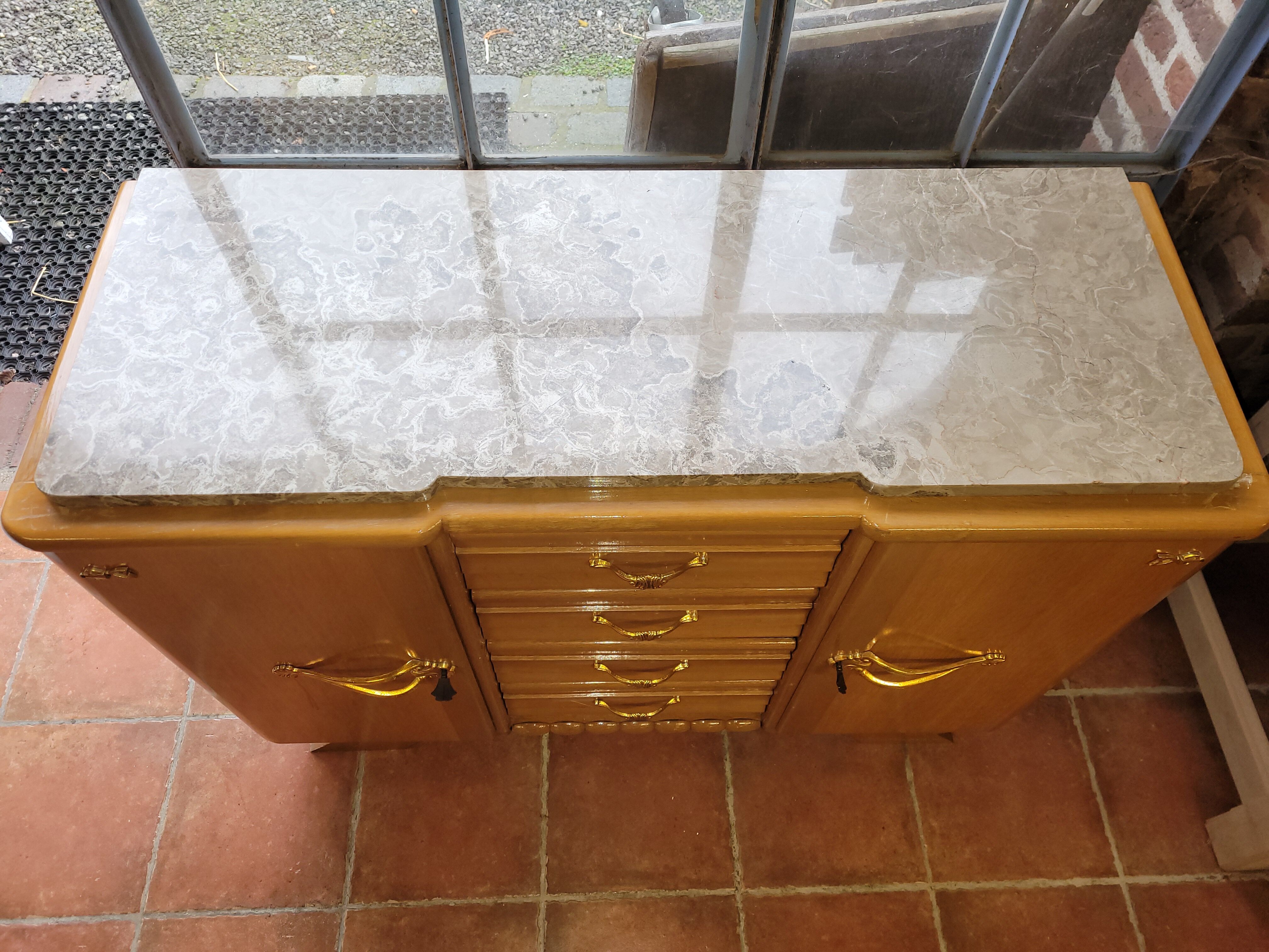 Vintage 1960s oak sideboard