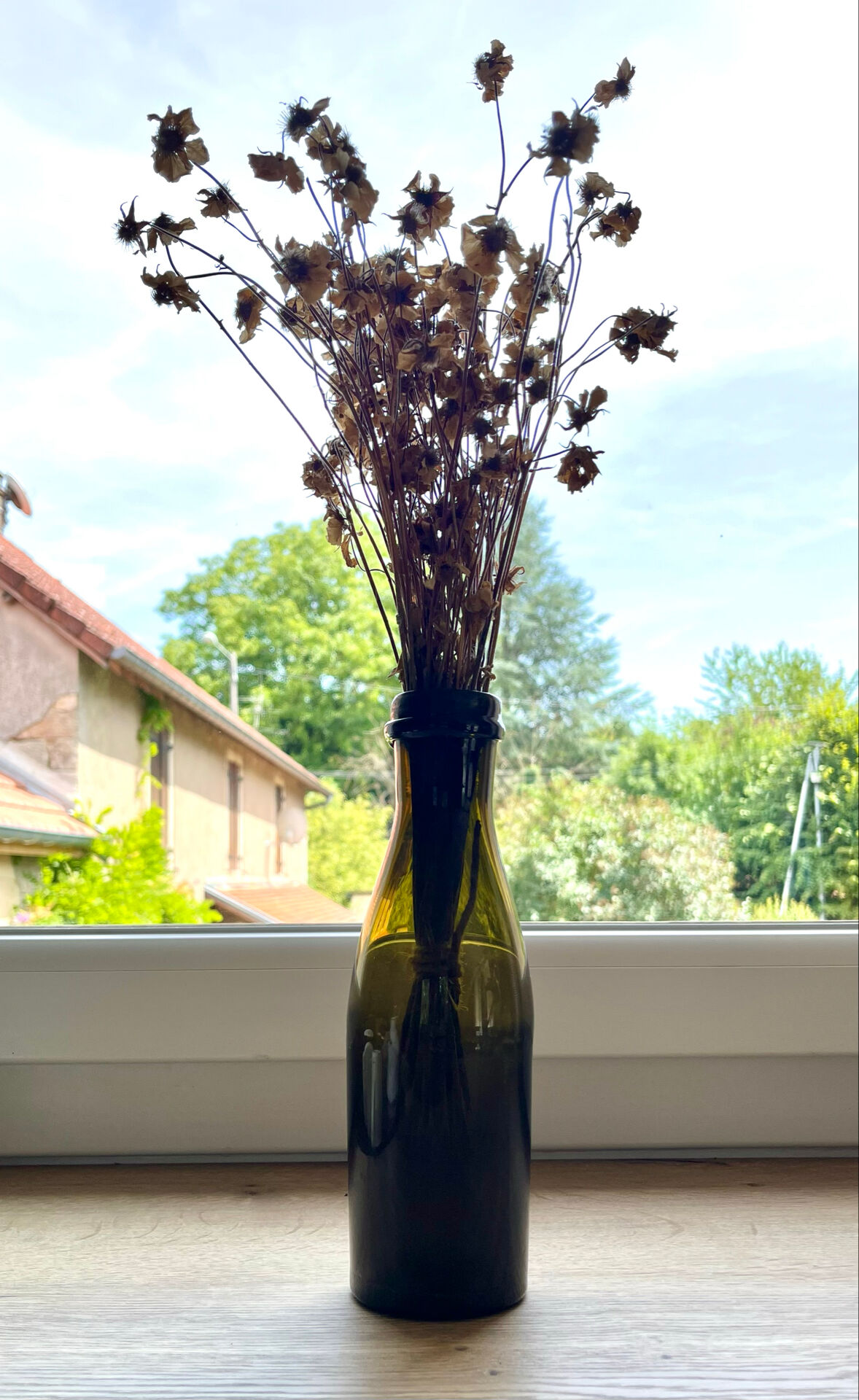 Set of 4 vintage bottle vases