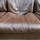 Modular sectional soft dark brown leather sofa by Arflex, Italy 1970