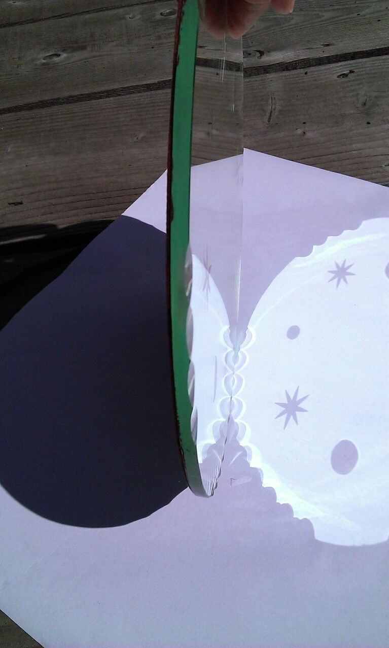 Star and bubble round mirror25cm