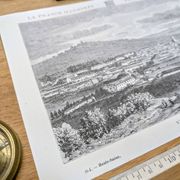Vesoul, Haute-Saône, printed illustration from 1883.