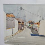 Watercolour by Michel Roubille, 1990.