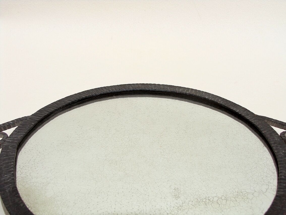 1930 hammered metal mirror