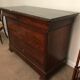 Mahogany chest of drawers 4 drawers gray marble