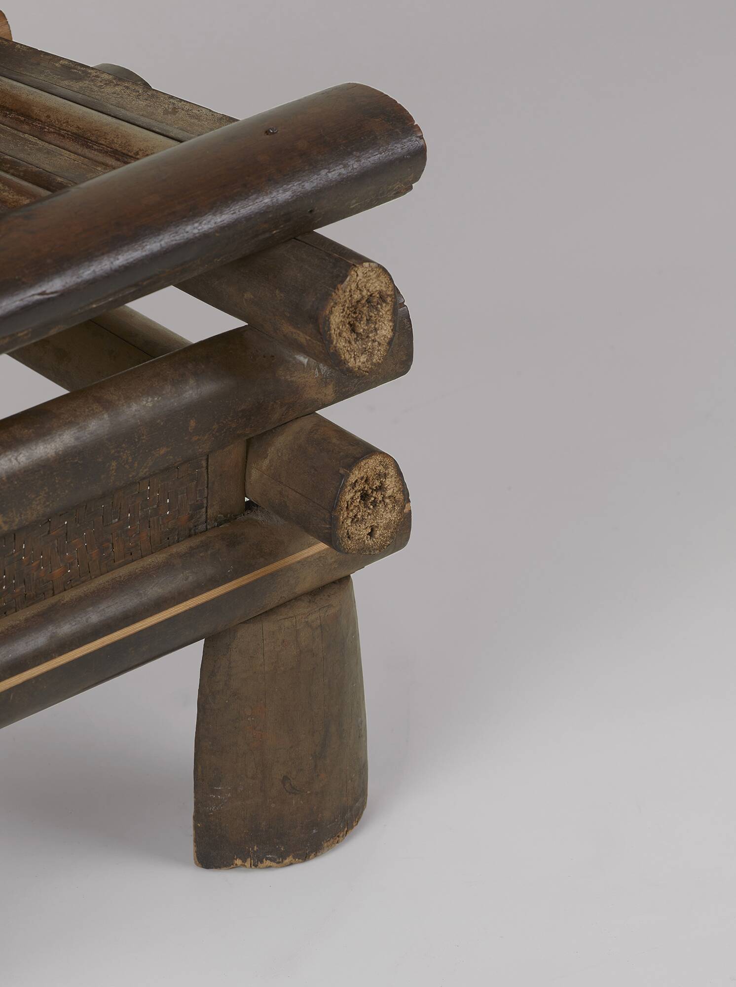 West African Bamileke bamboo handcrafted chair Circa 1950