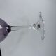 set of 5 wine glasses in purple bubble glass 70s