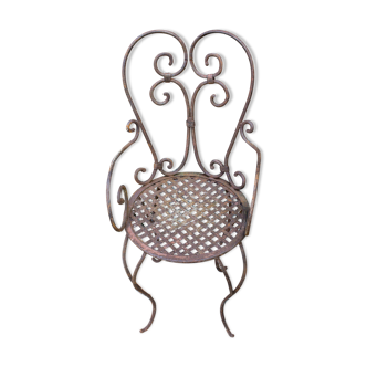 Ancient French wrought iron chair