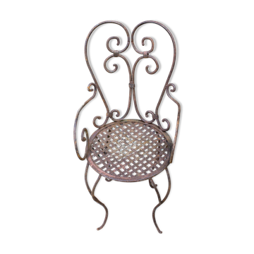 Antique French wrought iron chair
