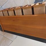 Louis XVI style chest of drawers in wood and cherry veneer