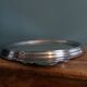 Art Deco silver round mirror tray