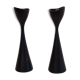 Scandinavian vintage wooden candlesticks