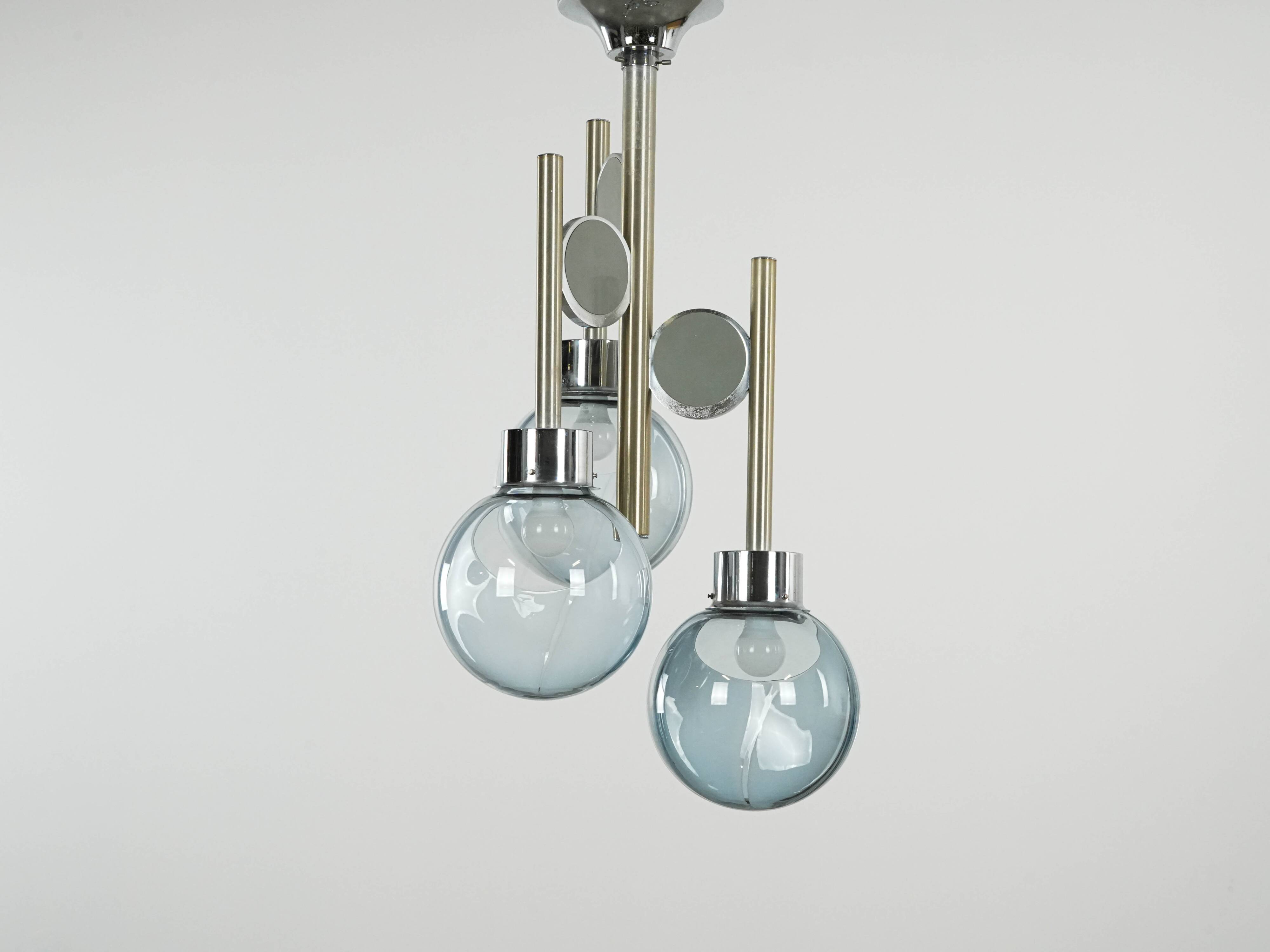 Space Age chandelier, Murano glass, 1970s, made in Italy