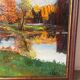 Autumn at the lake, oil on canvas signed Lucien Bertrand