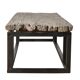 Guyuan – Table basse en orme ancien et structure en métal n°1