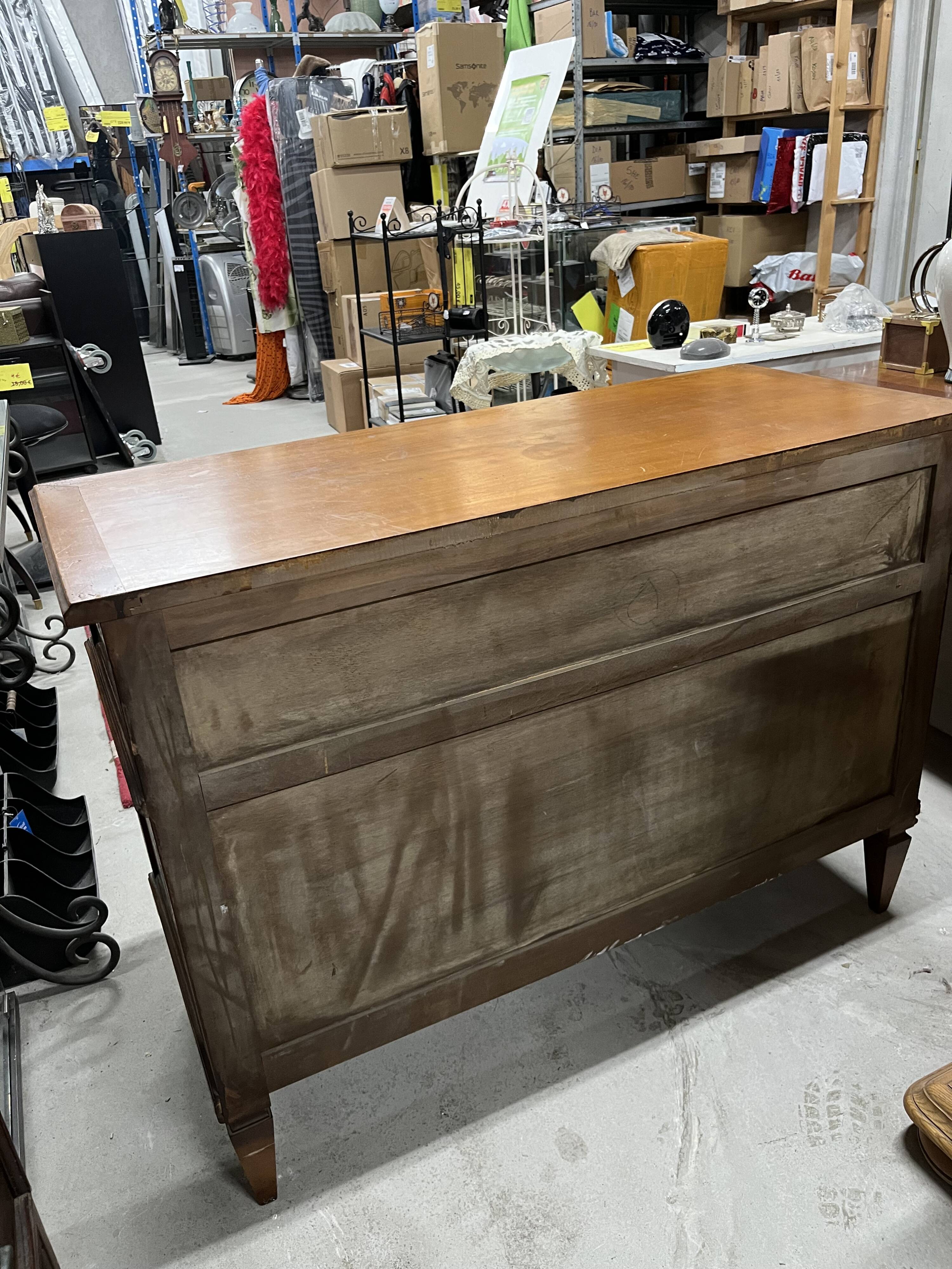 Louis XVI style chest of drawers in walnut