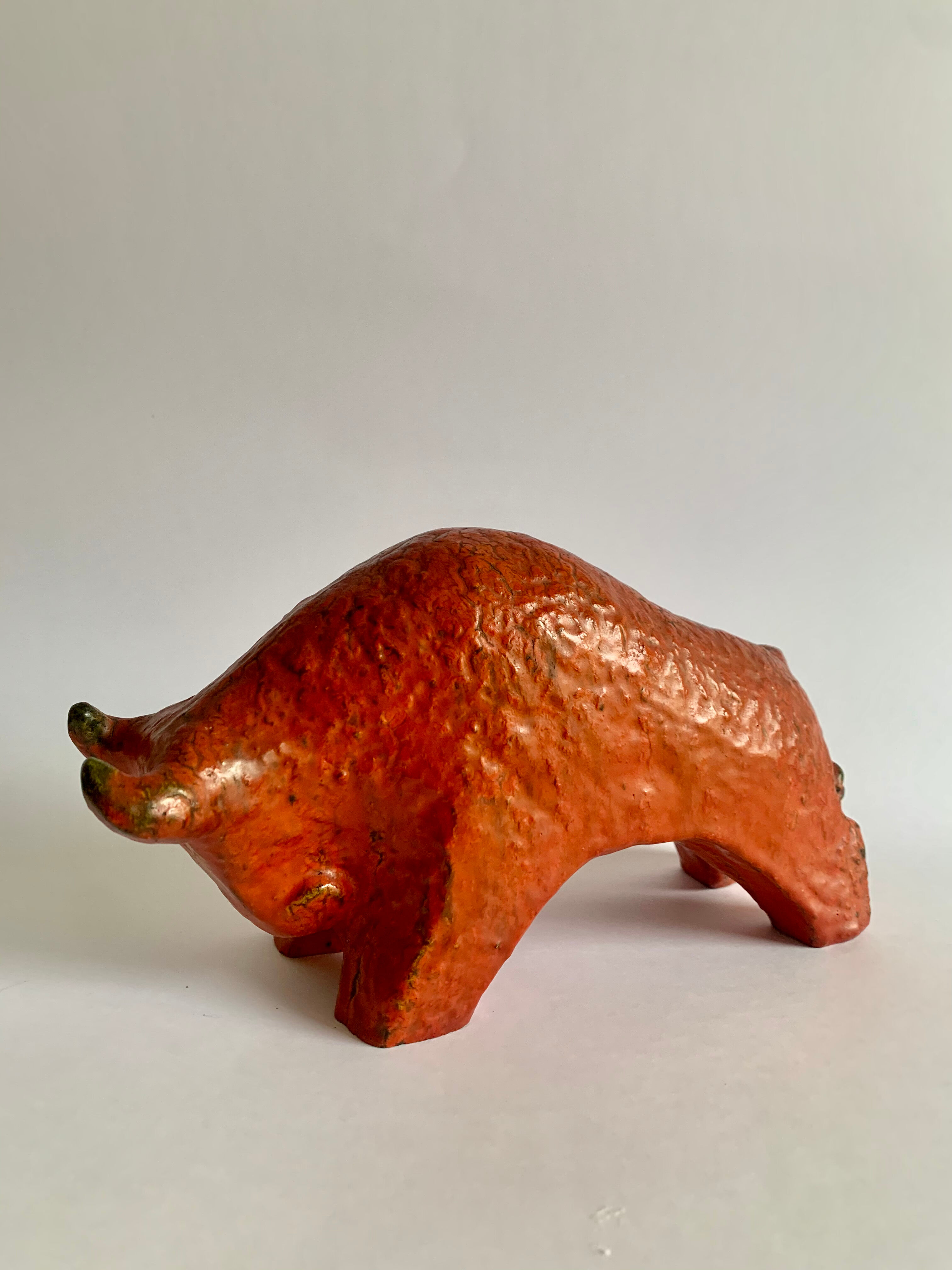 Fat Lava Pottery Bull,  Germany 1970s