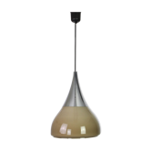 Suspension marron glacé en verre opaline
