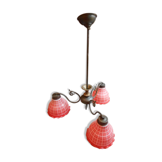 Old chandelier with sconces tulips