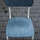 2 chaises en formica bleu vers 1950