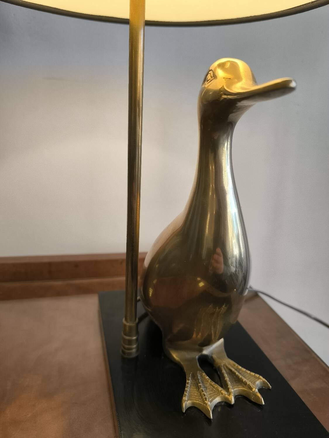 Brass duck lamp circa 1980