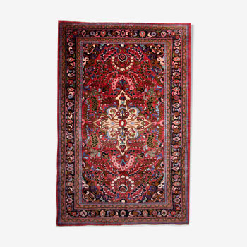 Handwoven Oriental Wool Area Rug Traditional Red Carpet- 220x335cm