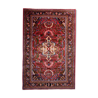 Handwoven Oriental Wool Area Rug Traditional Red Carpet- 220x335cm