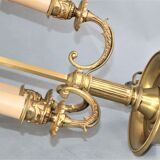 Lampe bouillotte en bronze massif de style Empire