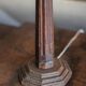 Wooden lamp, vintage turned wood lamp base, table lamp