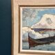 Original Swedish Oil on Panel – “Winter Harbor” by Knut Norman – Signed – Vintage & Framed