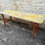 Folding brewery table