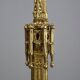 Neo‑Gothic Copper Church Candleholder Stamped “LL A Paris”, France ca. 1880