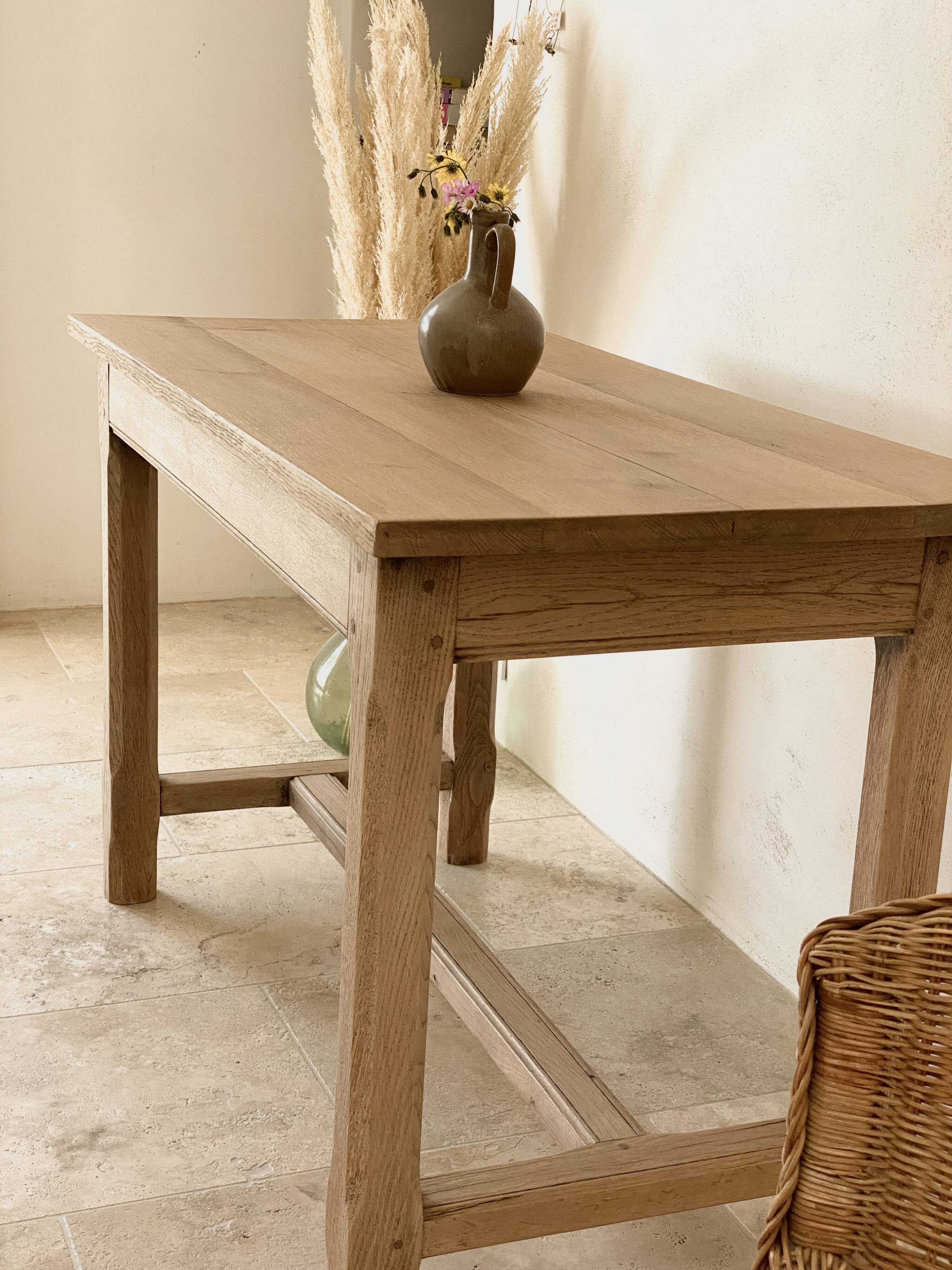 Solid oak farmhouse table – small size,