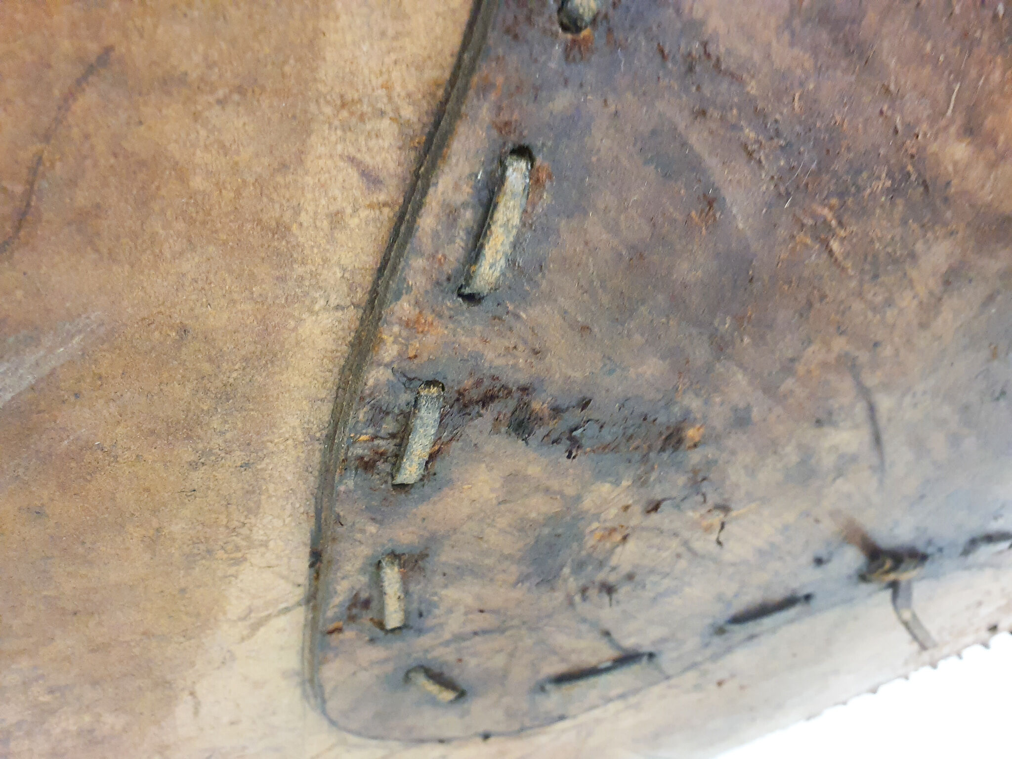 Set of two saddle leather lounge chairs, Brazil, 1960's