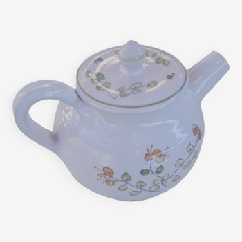 Artisanal glazed terracotta teapot