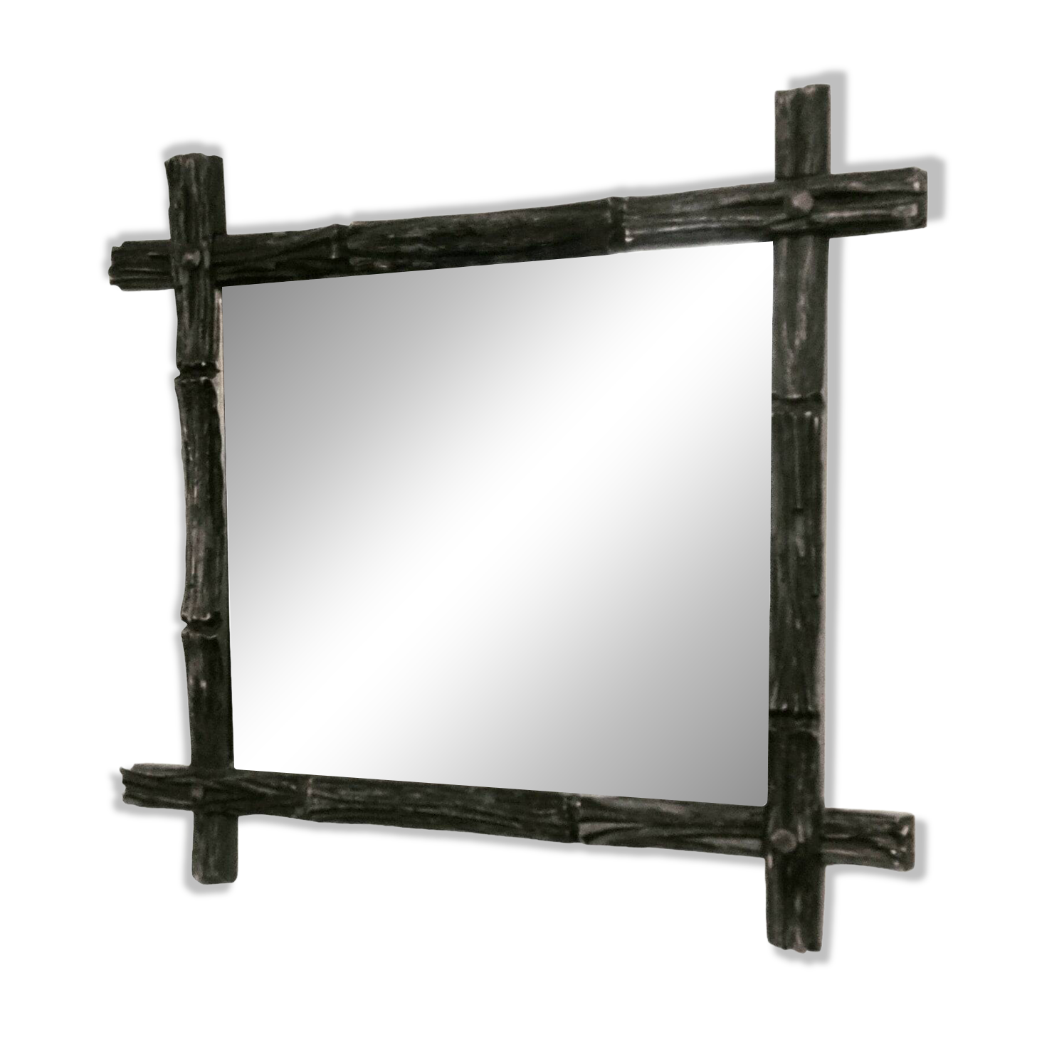 August Bergin & Co. Stockholm, mirror with wooden frame, Swedish Jugend.