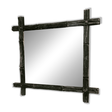 August Bergin & Co. Stockholm, miroir avec cadre en bois, Jugend suédoise