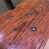 Farmhouse bench with backrest