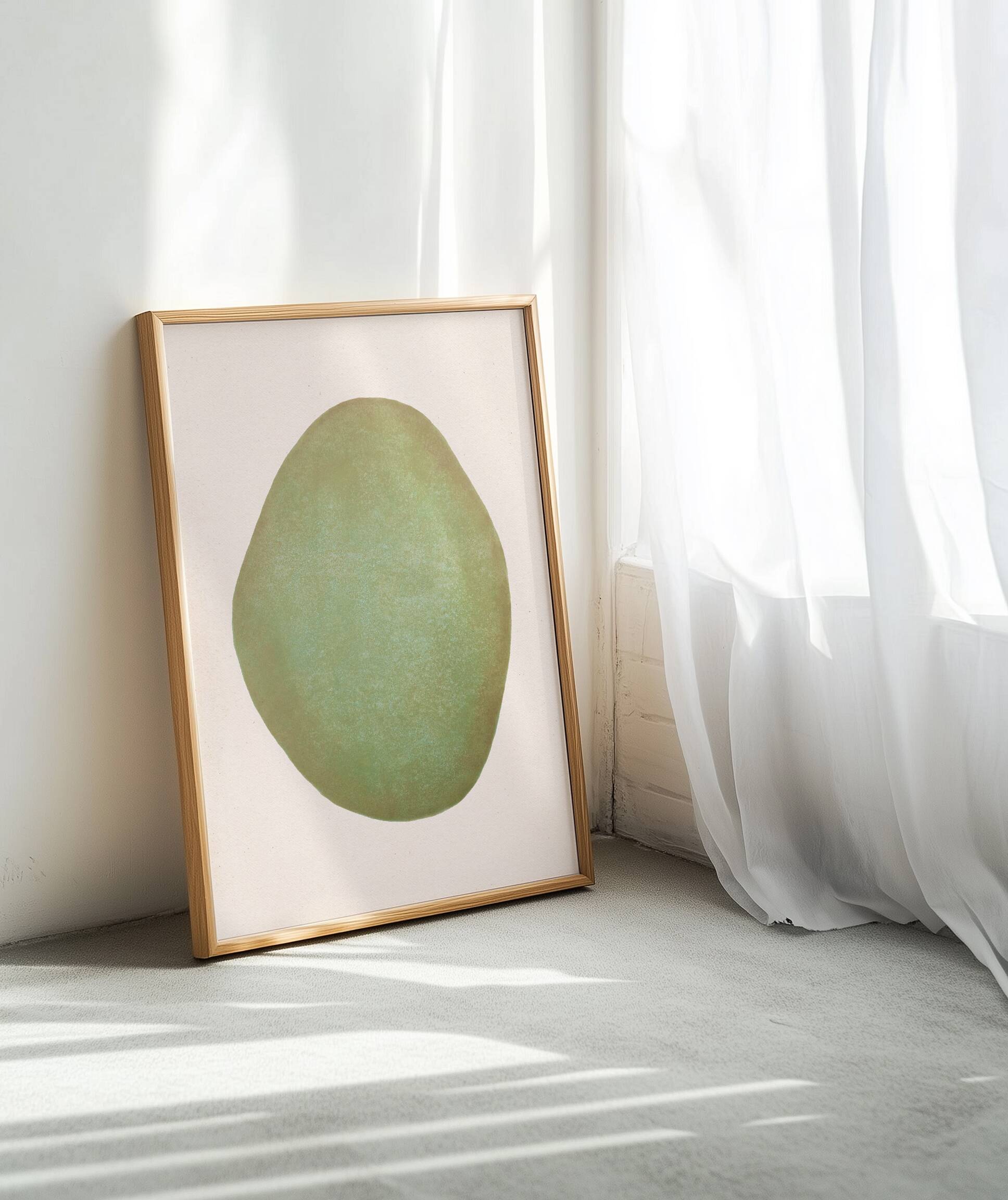 Large painting 50x70cm illustration pebble signed Eawy