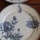 Set of 6 flat plates in old earthenware – Féria model, Sarregue